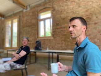 Diskussion beim Treffen des Arbeitskreises Erstausbildung des DV Lehm