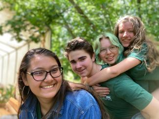 Die Wangeliner Stadtmusikant:innen beim Tiny house workcamp