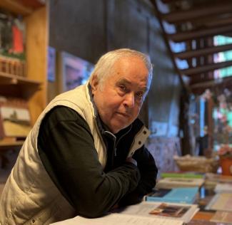 Burkard Rüger im Lehmmuseum Gnevsdorf