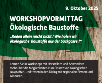 Workshopvormittag Ökologische Baustoffe
