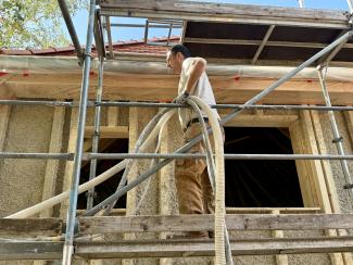 Hanf-Kalk-Spritzdämmung mit Thomas Kretschmer