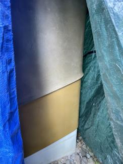 Fertige Wand am Wangeliner Garten-Café